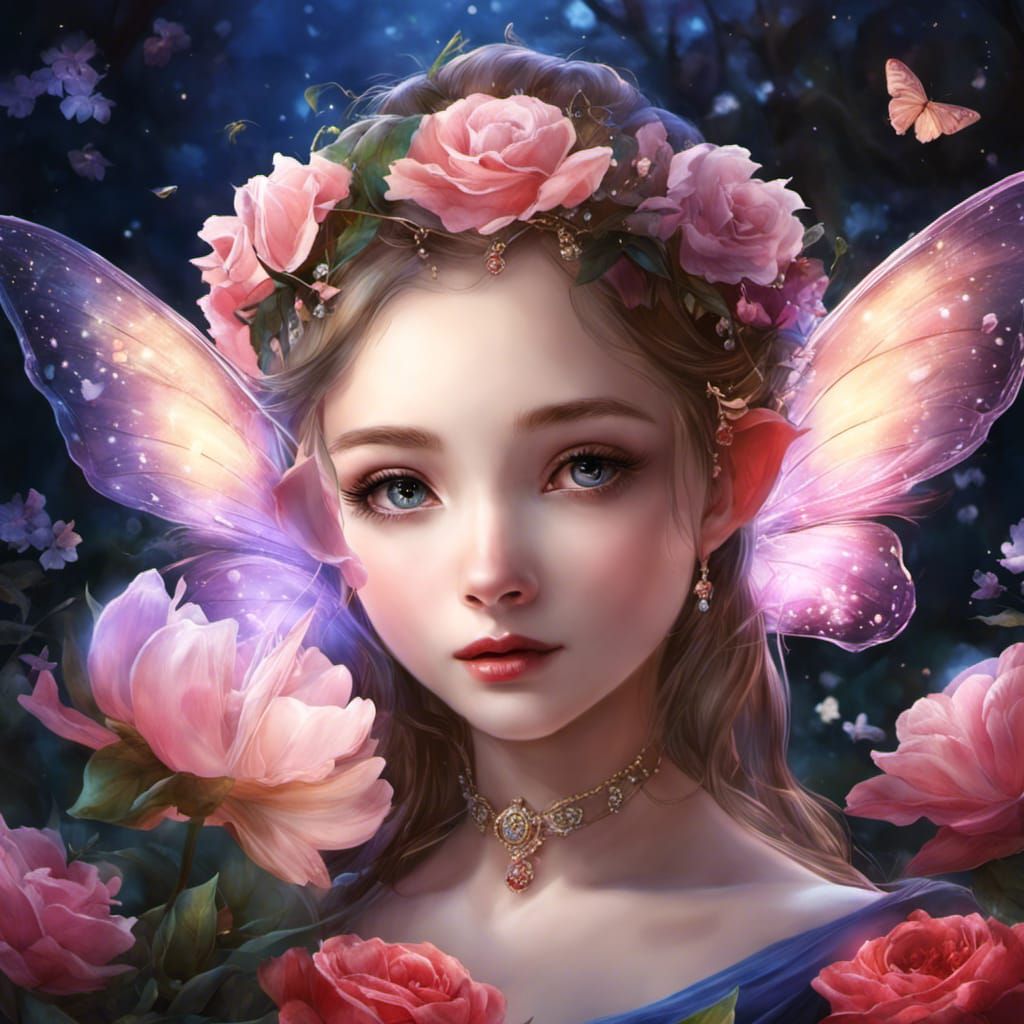 Enchanted Fairy Baby in Dreamy Landscape