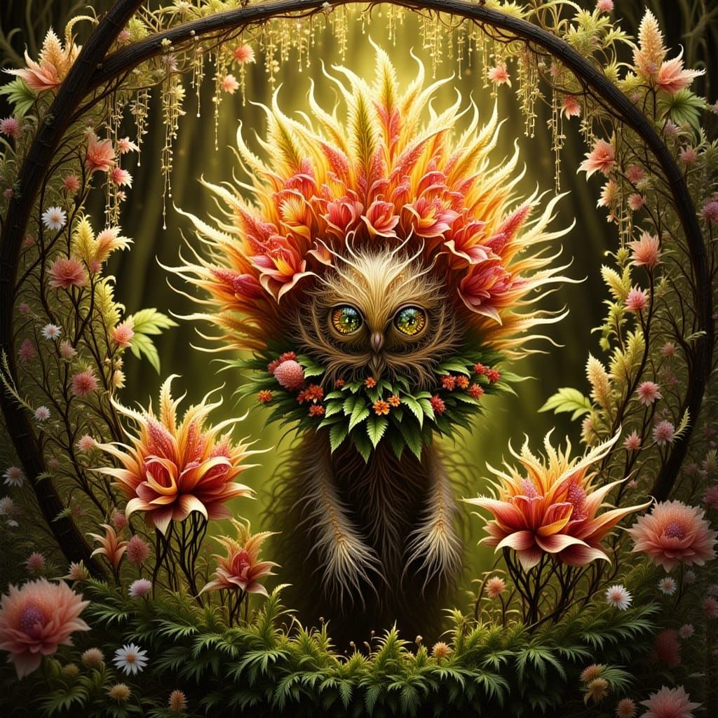 Exquisite Owl-Flower Hybrids in Root Shelves