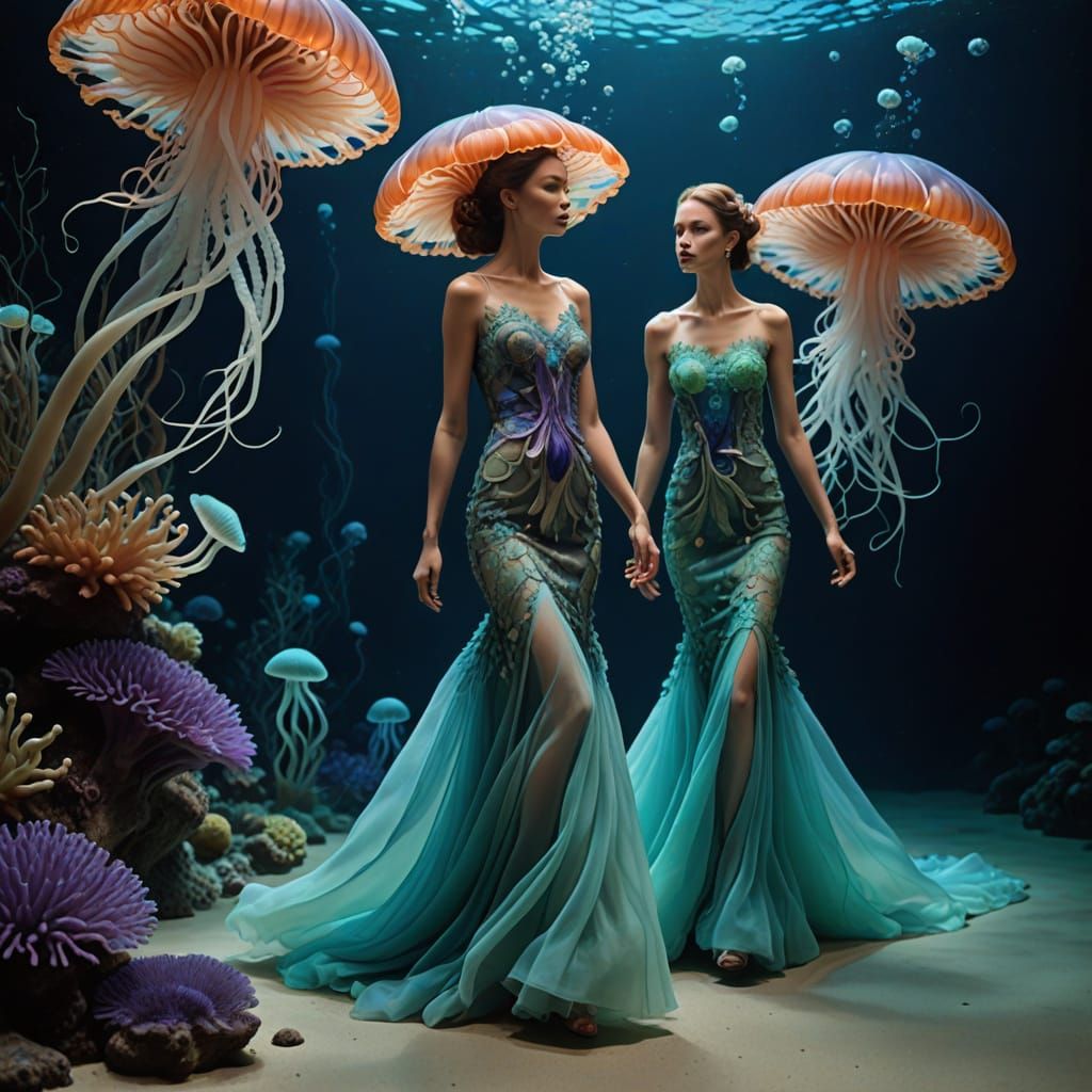 Underwater Fashion Show in Coral Reef Theater