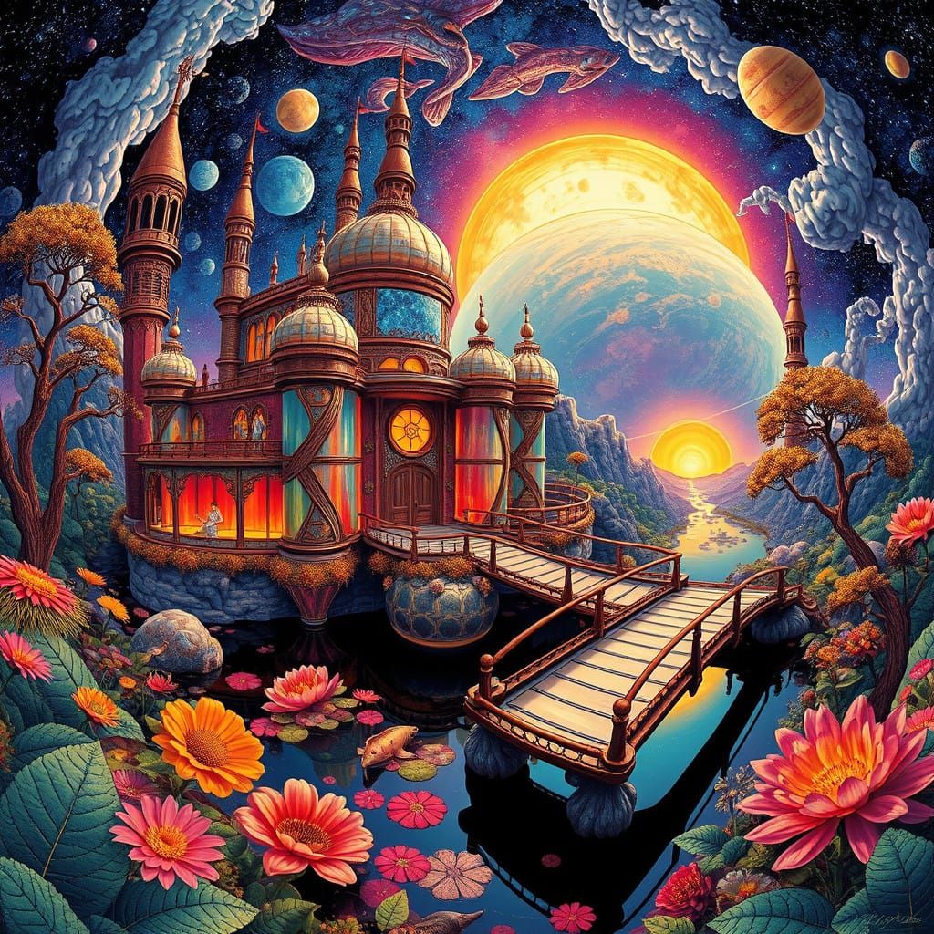 Surreal Fantasy Lake House