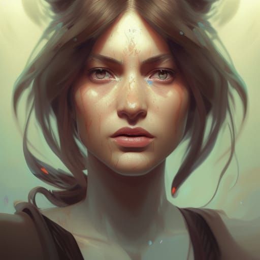 Detailed Portrait of a Mage in Art Nouveau Style