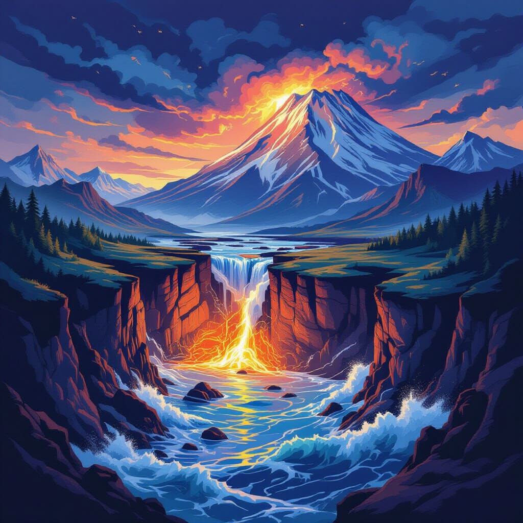 Ocean Plate Subduction Creating Mountains and Volcanoes