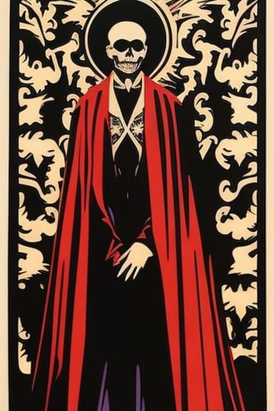 Vampire Horror Movie Poster in Art Nouveau Style