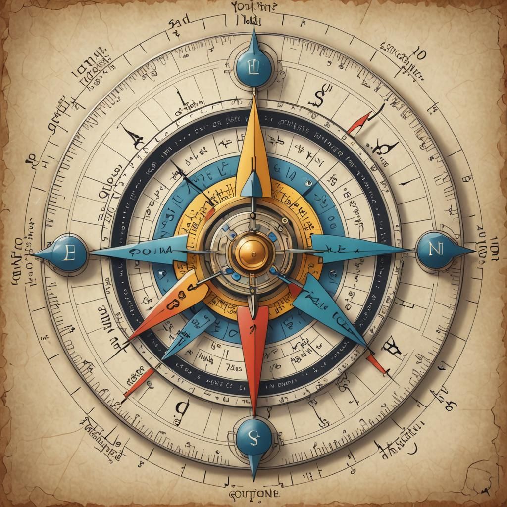 Cartoon Compass Depicts Quantum Equilibrium Concept