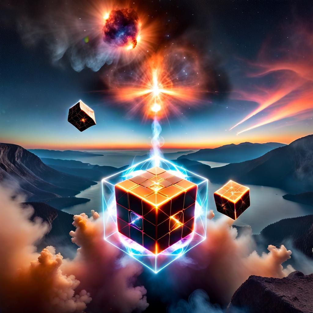 Hypercubes Against Betelgeuse in Volumetric Lighting