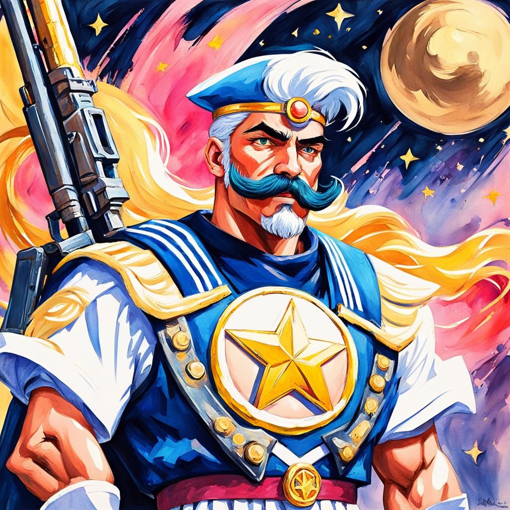 High Gothic Macho Man in Sailor Moon Outfit