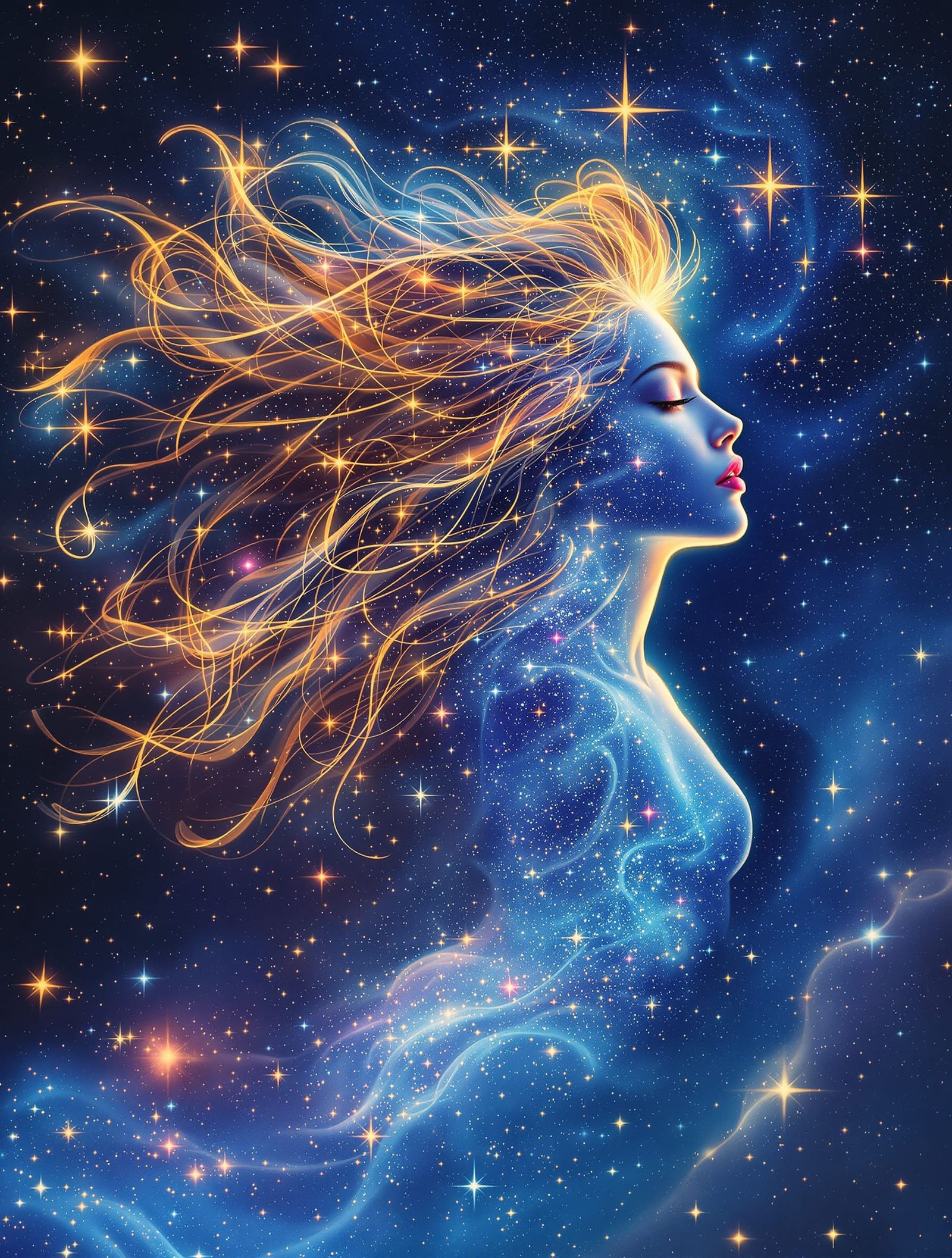 Celestial Woman in Cosmic Void