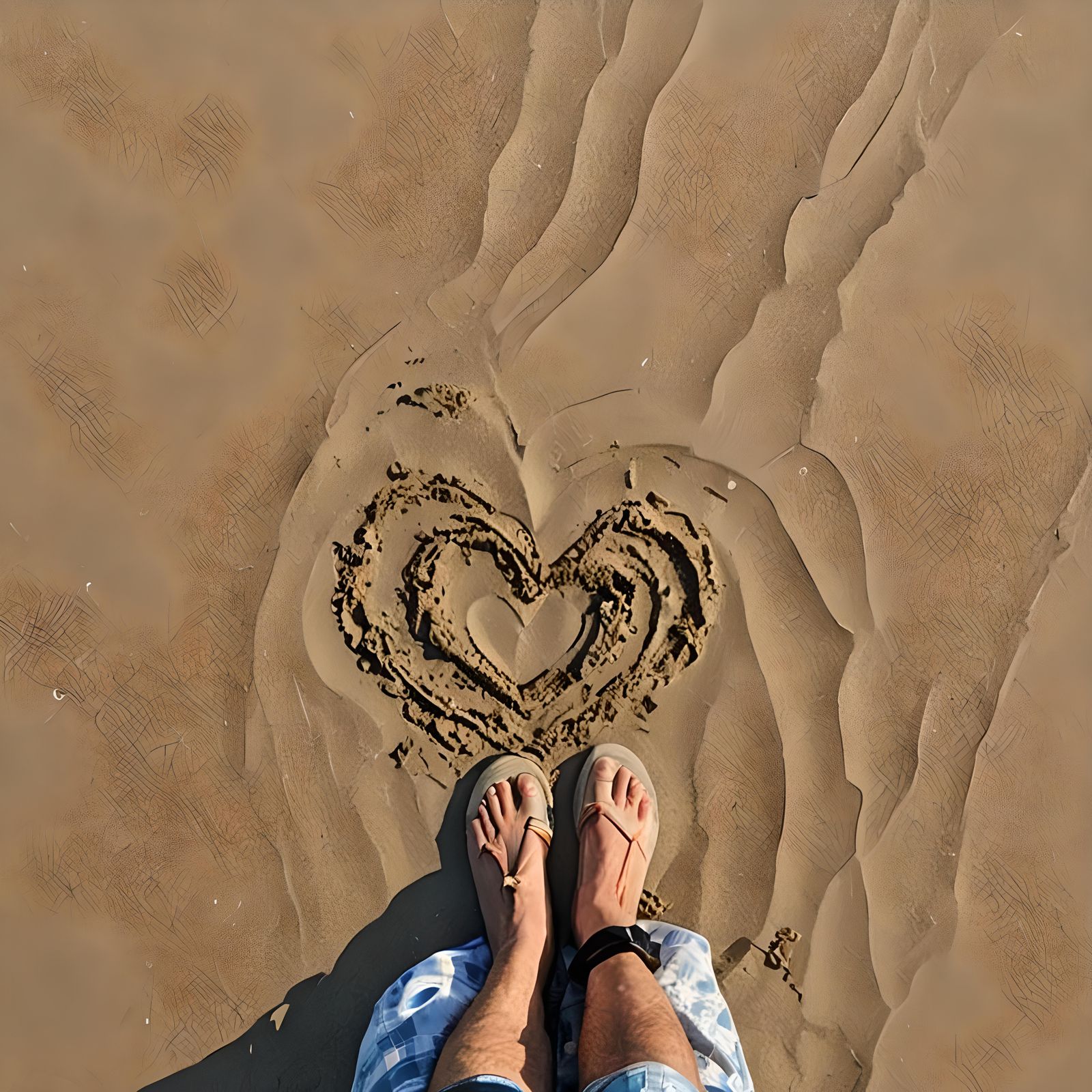 Embrace on the Beach: A Moment of Connection