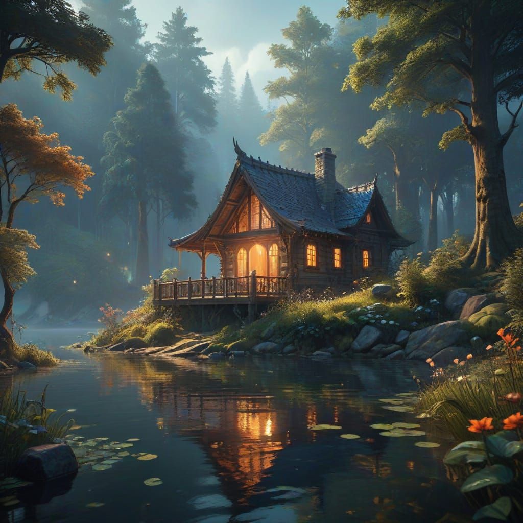Cozy Cabin in Enchanted Forest