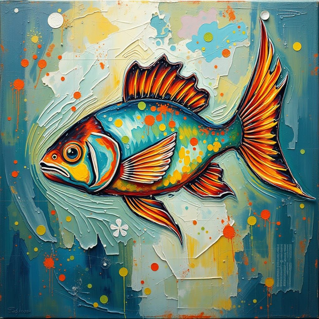 Pisces in Vibrant Neo-Impressionist Splendor