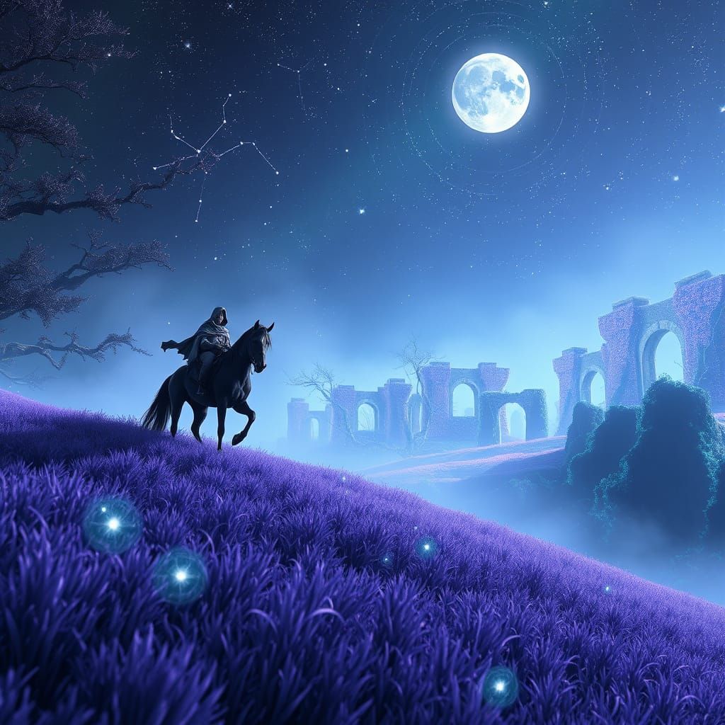 Ethereal Forest Rider in Starlight