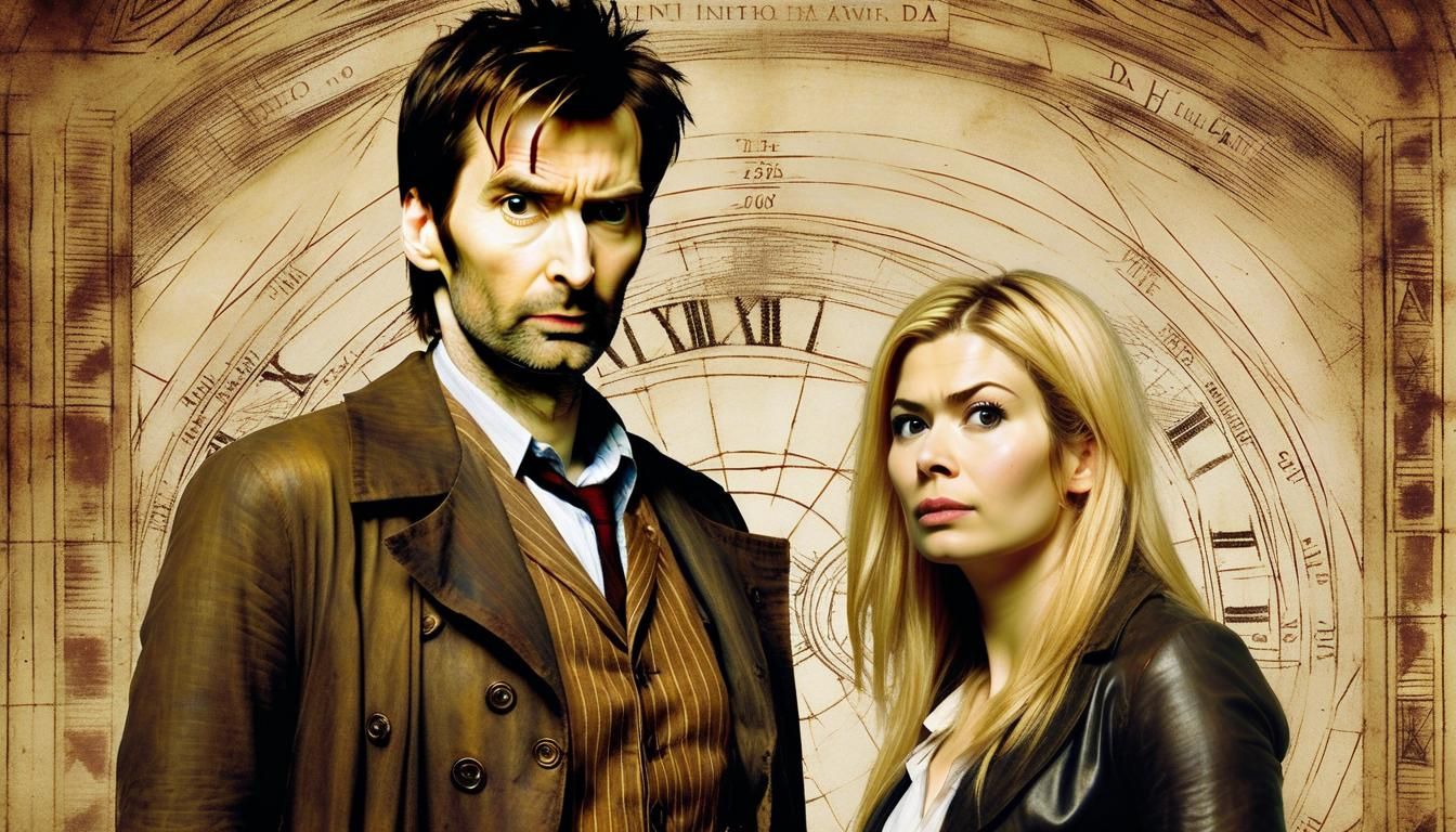 Doctor Who and Rose Tyler as Renaissance Portrait