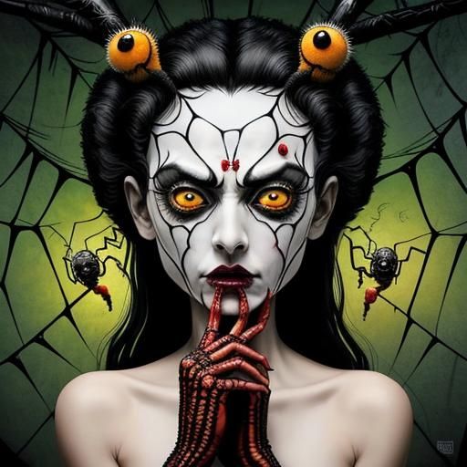 Pagan's Shame: Surreal Spiderweb Eye Horror