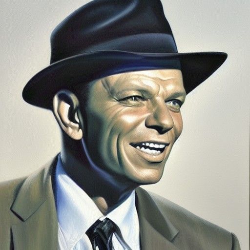 Classic Oil Portrait of Frank Sinatra