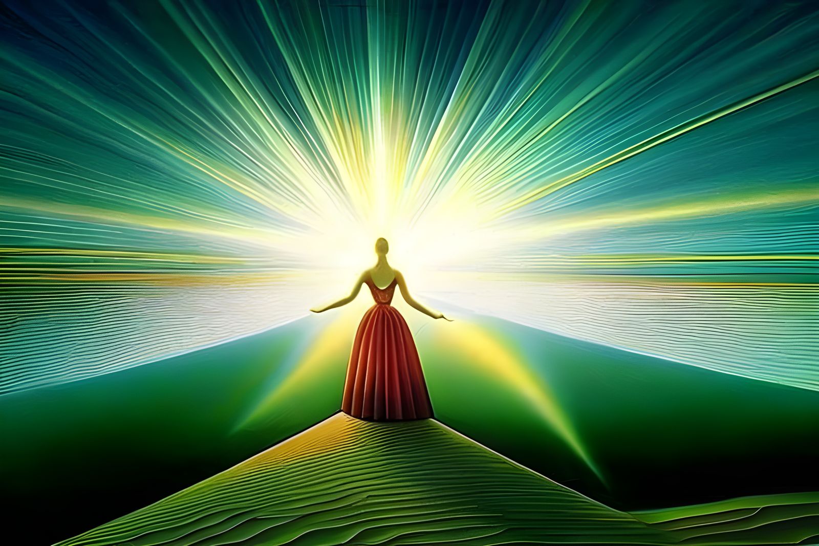 Dreamlike Abstract Illusionism with Radiant Light