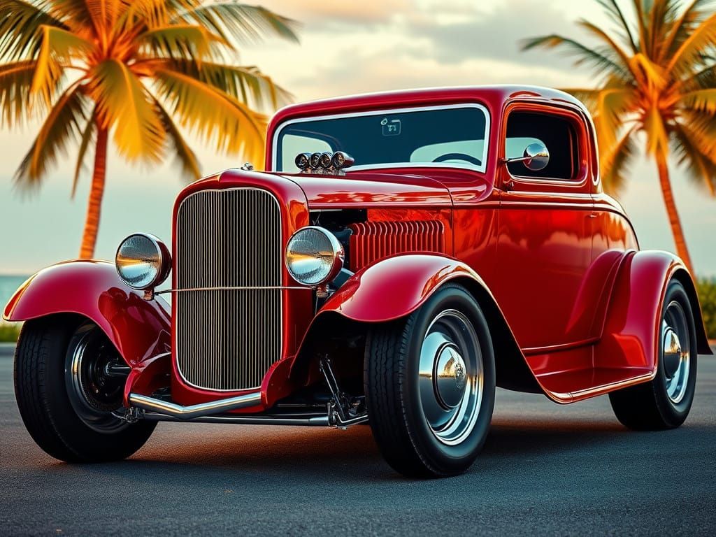 Sleek 1932 Deuce Coupe with Souped-Up Flathead V8 in Tropica...