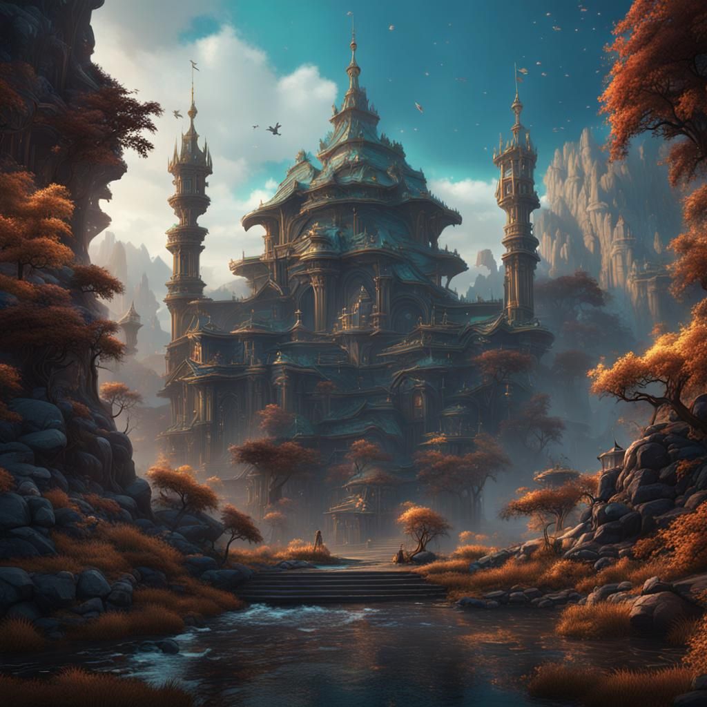 Fortuna: Detailed Matte Painting in Deep Color