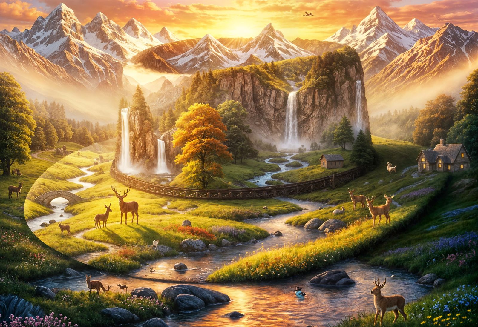 Magical Hat Transforms Into Mountain Landscape