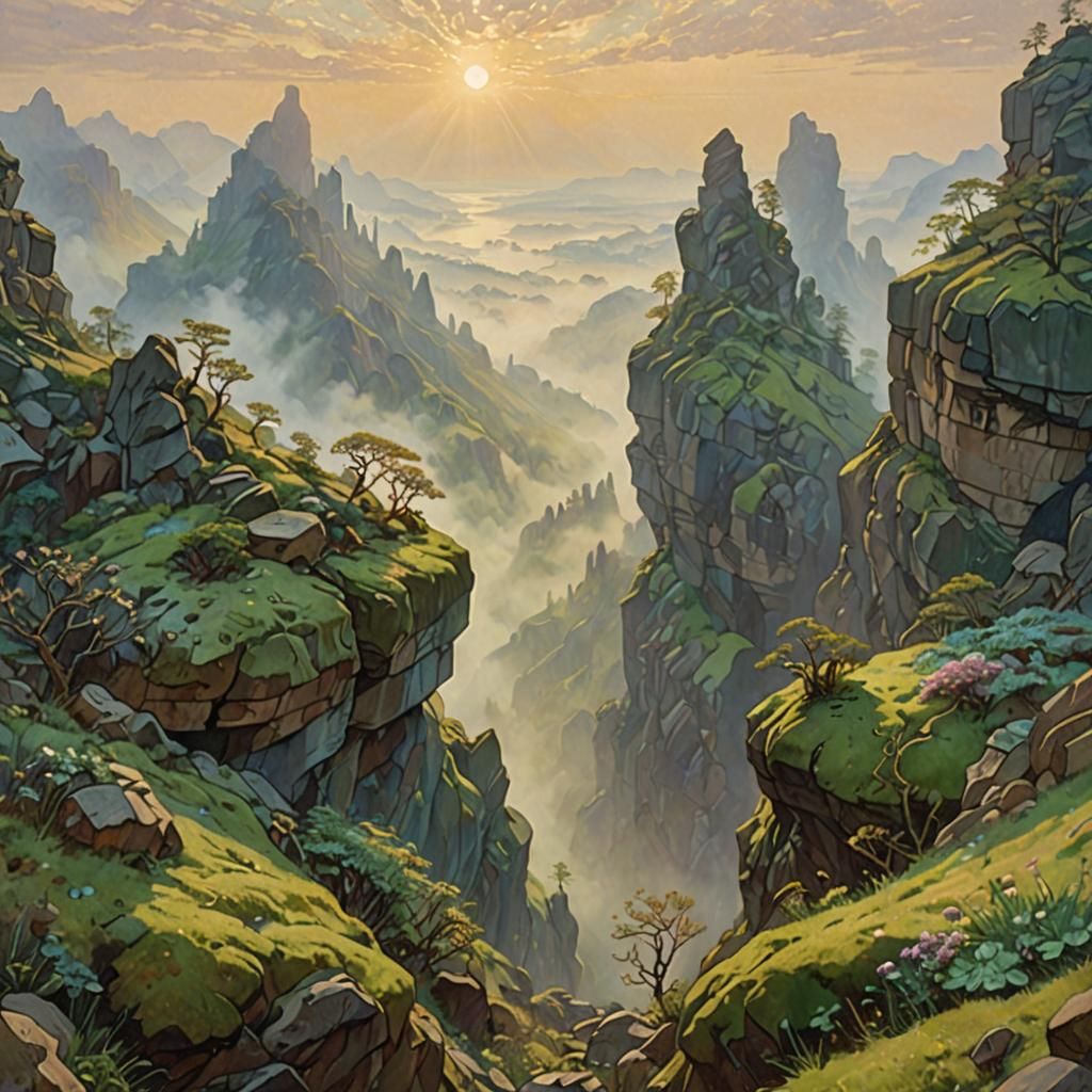 Foggy Mountain Gathering in Tiffany Style