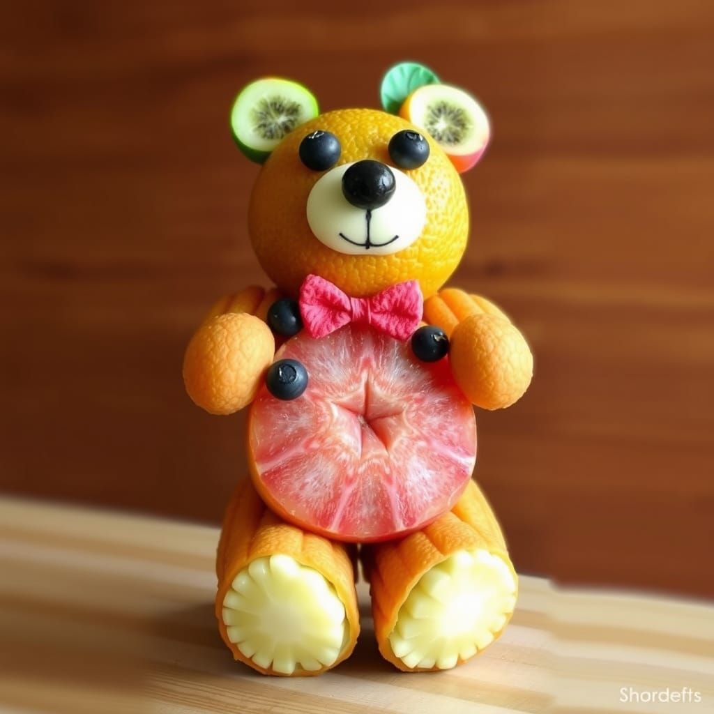 Fruit Teddy Bear: A Whimsical Edible Sculpture