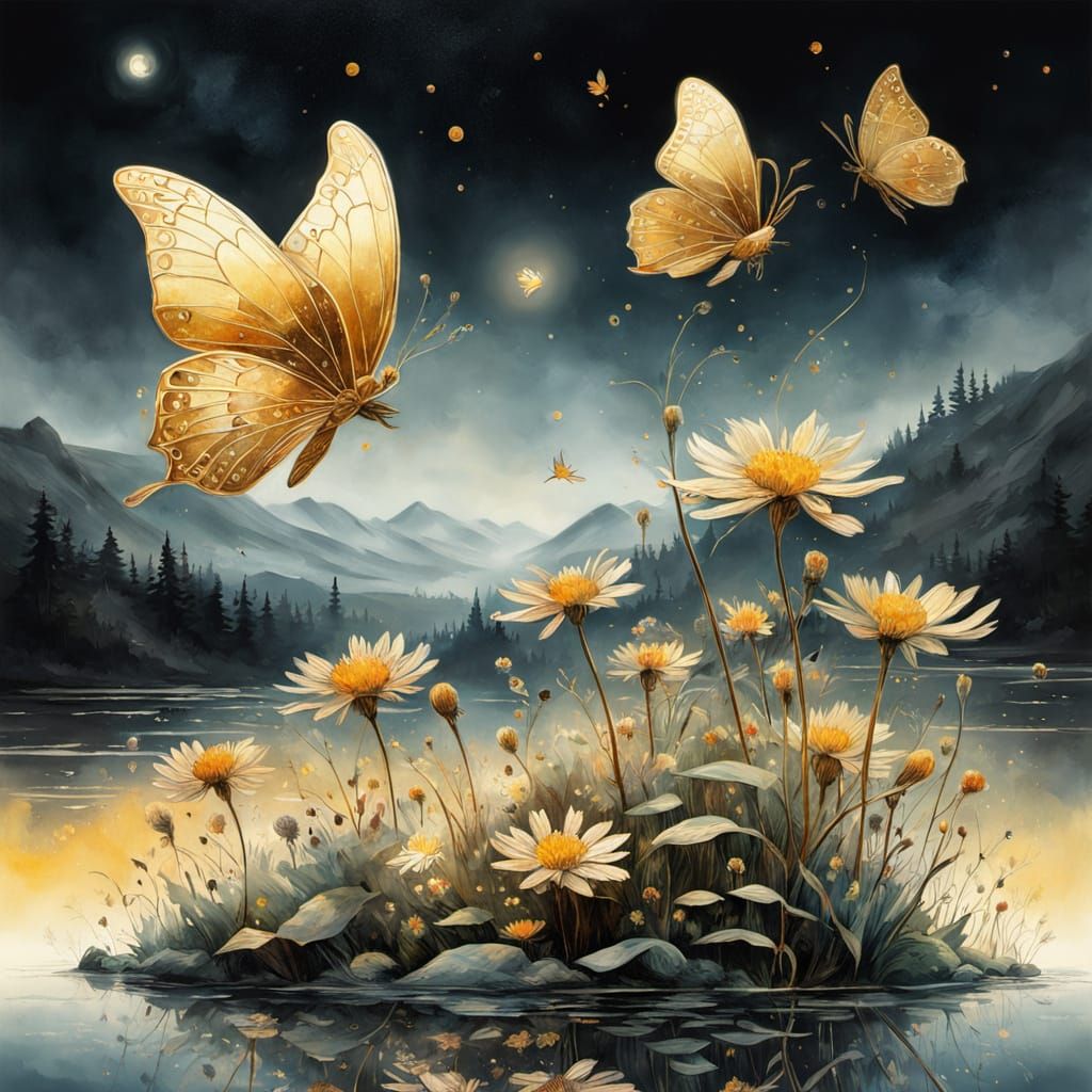 Surreal Yin Yang Sun Moon Maze with Hourglass