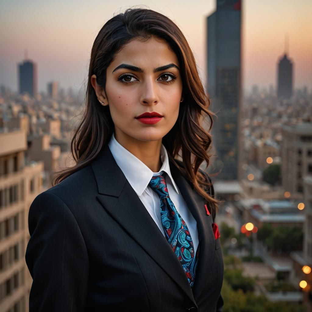 Elegant Iranian Woman in Business Portrait