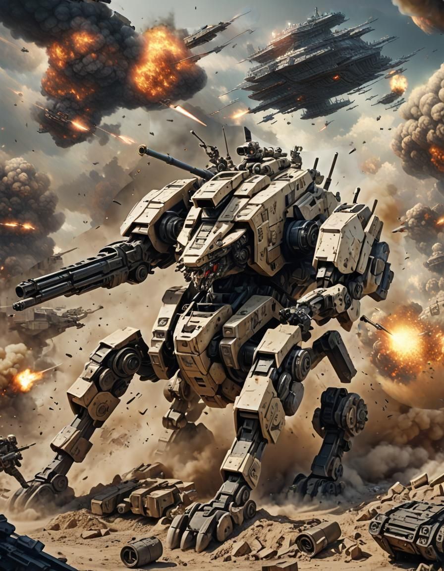 Epic Artillery Explosions in Digital Matte Painting