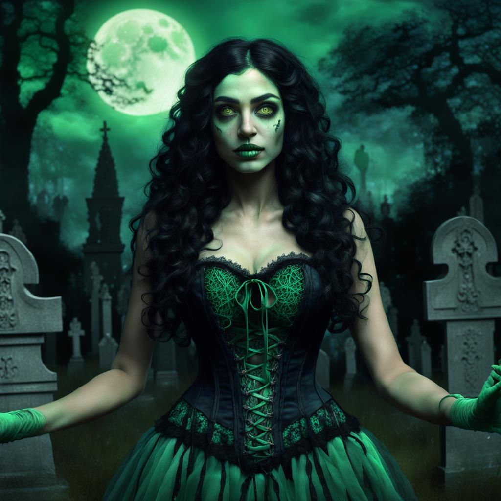 Cajun Bayou Witch Summoning Ghosts at Night