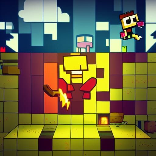 Geometry Dash Slaughterhouse in Studio Ghibli Style