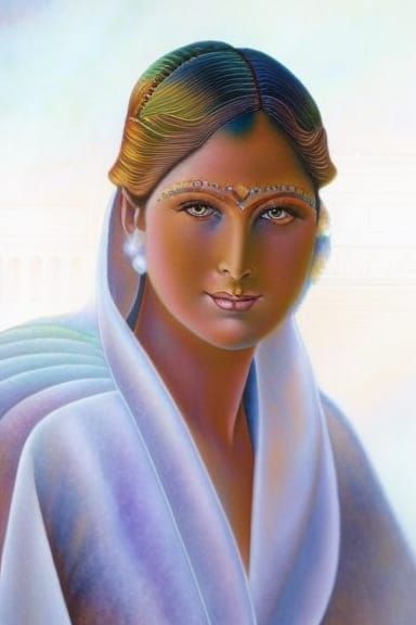 Art Deco Portrait with Bokeh Effects