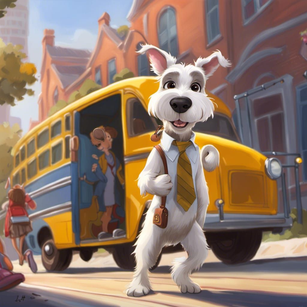 Miniature Schnauzer Goes to School: Zootopia Style