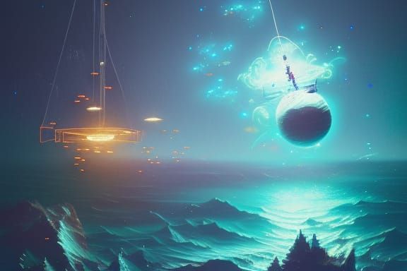 Snowman in 80s Neon Graffiti Art