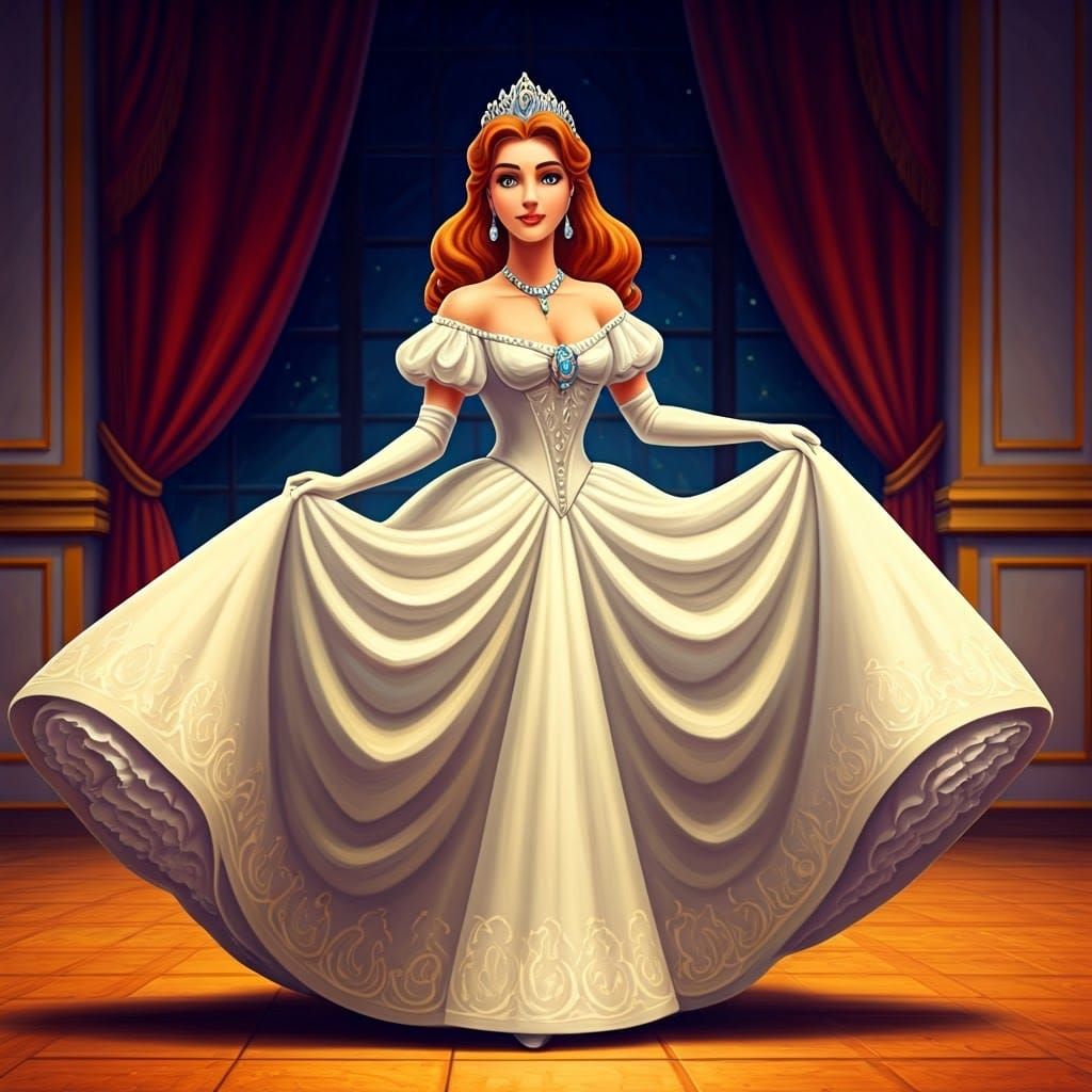 Grand Duchess Anastasia in Classic Disney Animation Style