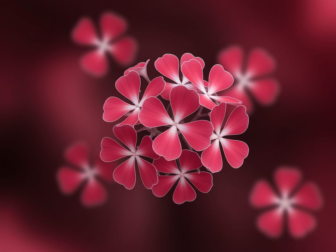 Vibrant Red Flowers in Macro Photography Style