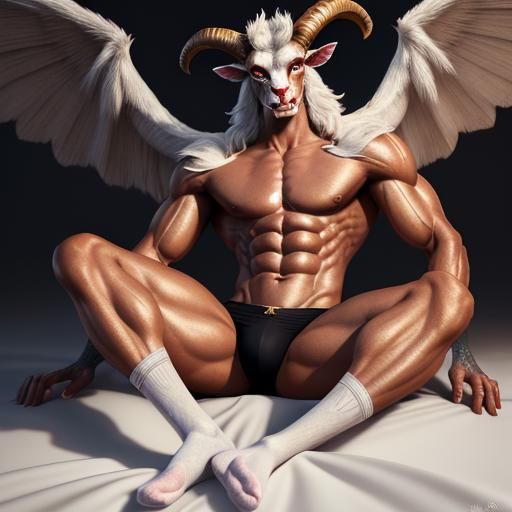 Hyperrealistic Baphomet with Volumetric Lighting