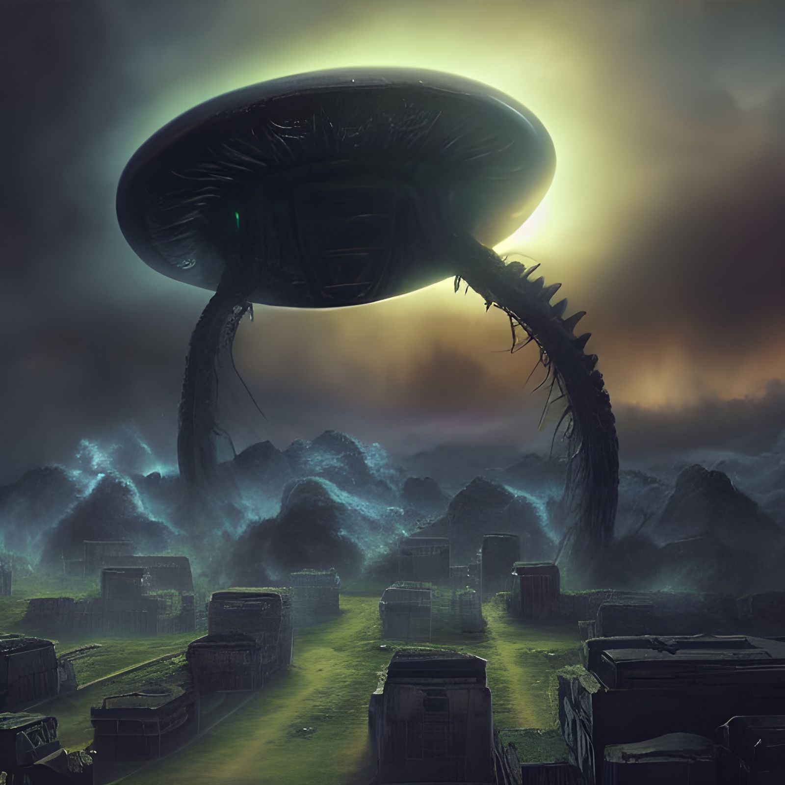 Earth Invasion by Aliens in Oblivion Style
