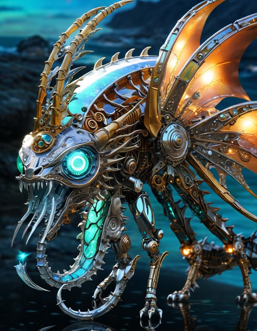 Steampunk Cyborg Android With Expressive Eyes