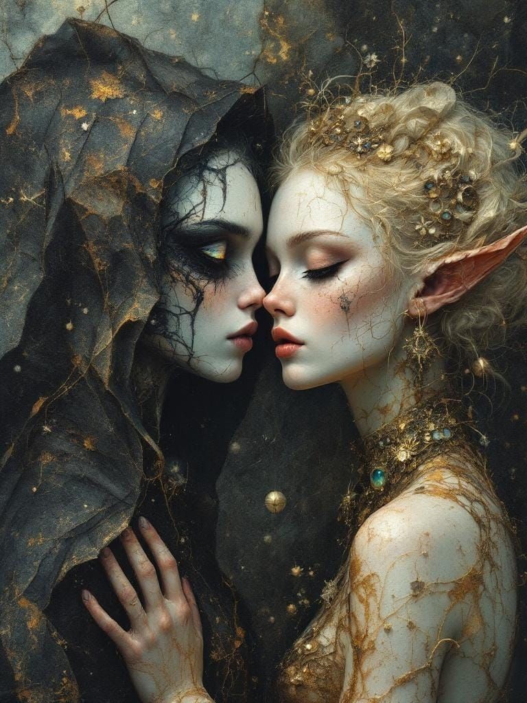 Where They Touched Split-Infinity in Their Clothes Carved fr...