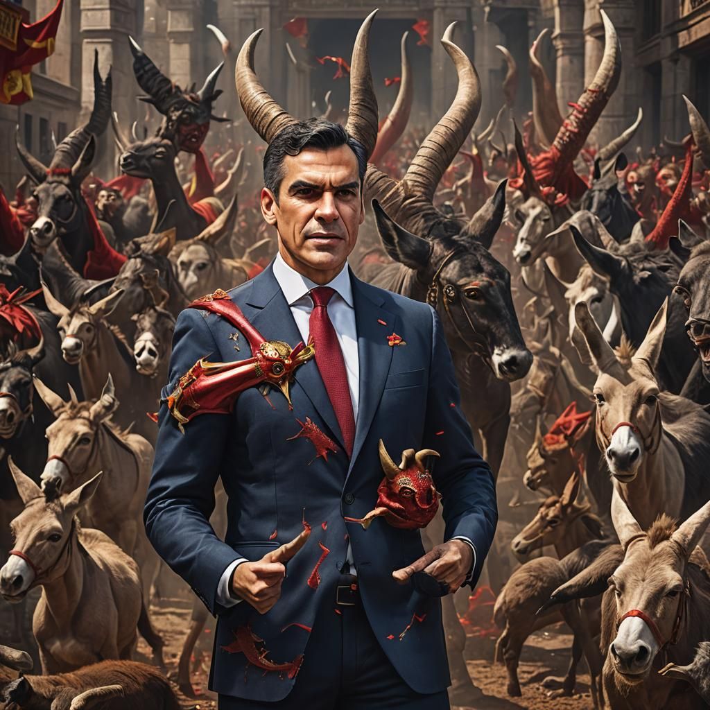 Satirical Portrait of Spanish Prime Minister