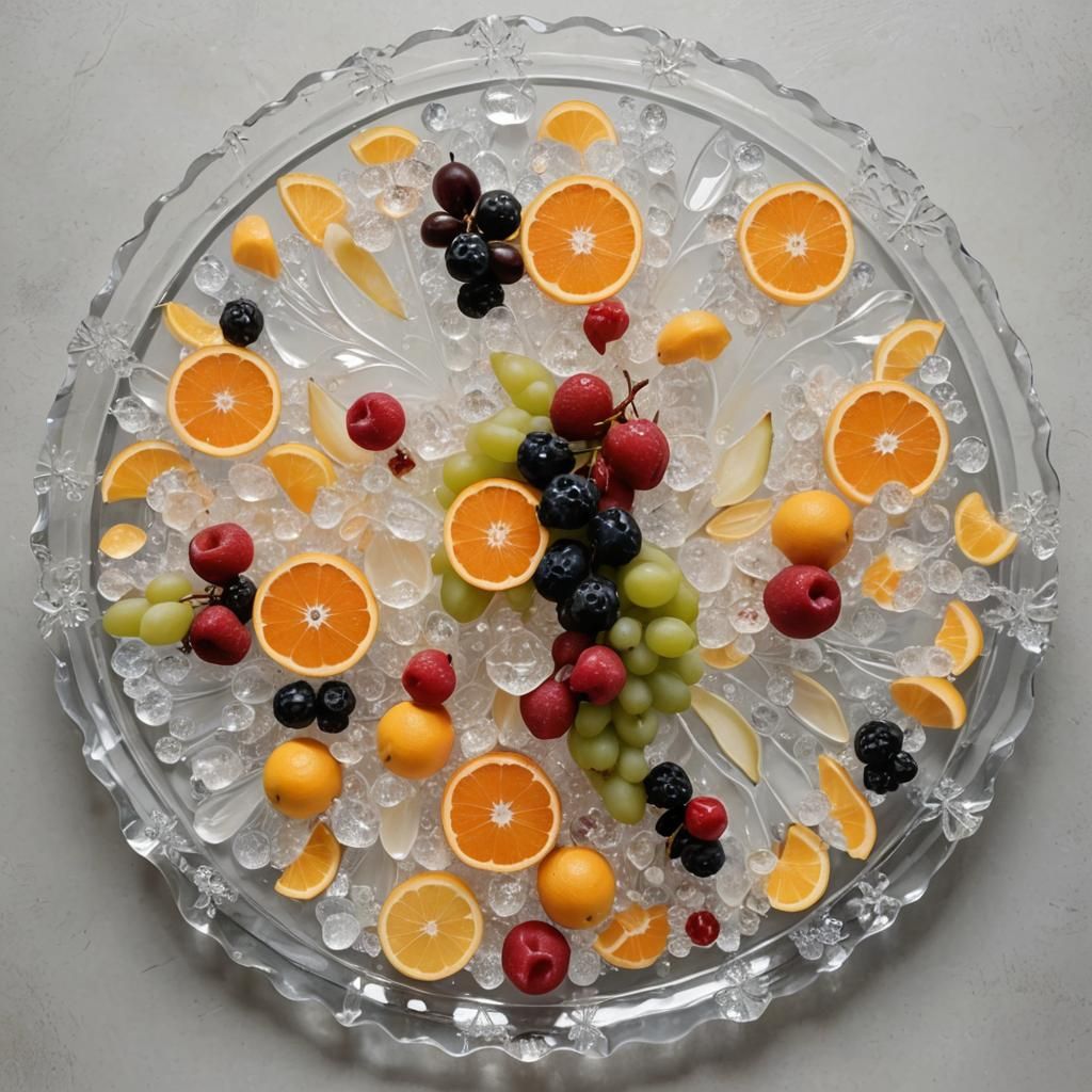 Crystalline Fruit Platter Still Life