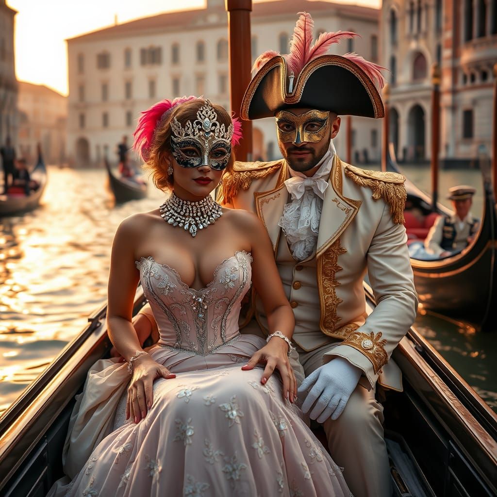 Regal Couple in Golden Renaissance Splendor