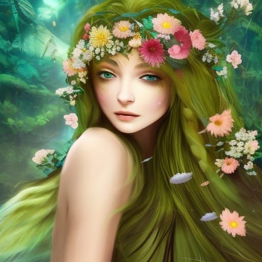 Goddess of Nature Portrait in Shingo Style