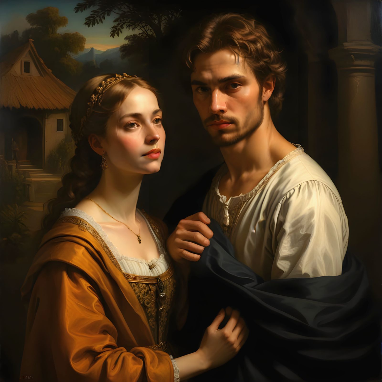 17th Century Couple in Baroque Style