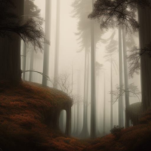 Eerie Mist Land: Dramatic Digital Matte Painting