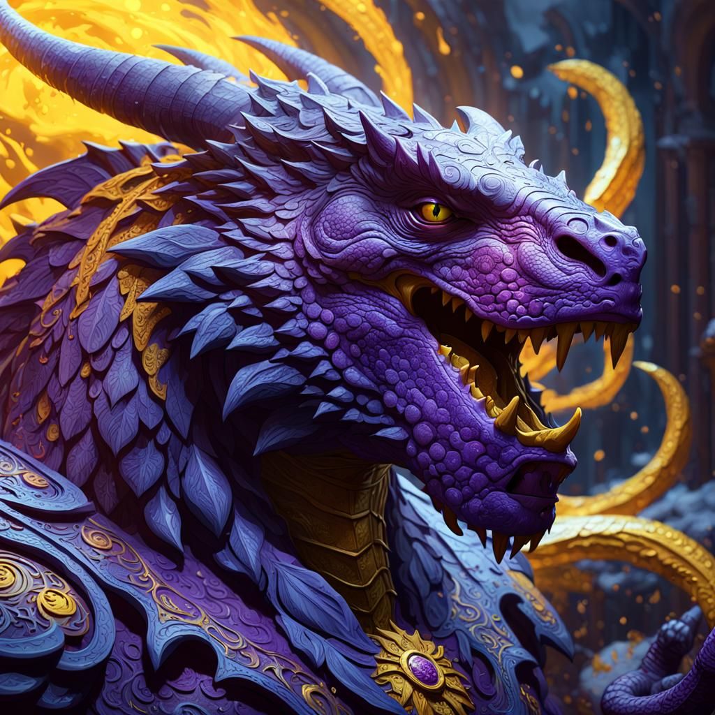 Hyperdetailed Dragon Concept Art in Dark Fantasy Style