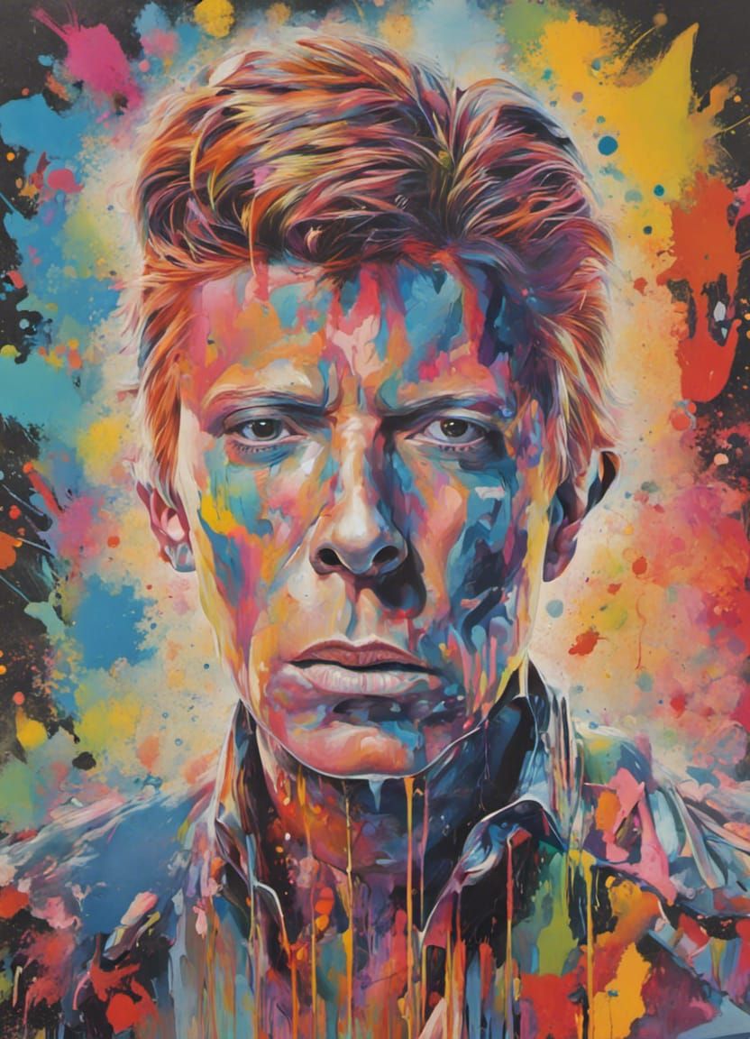 Psychedelic Graffiti Art of David Bowie