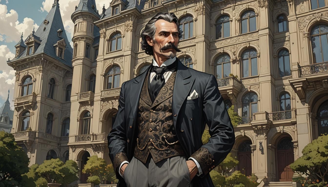 Polish Gentleman in Dark Fantasy Art Style