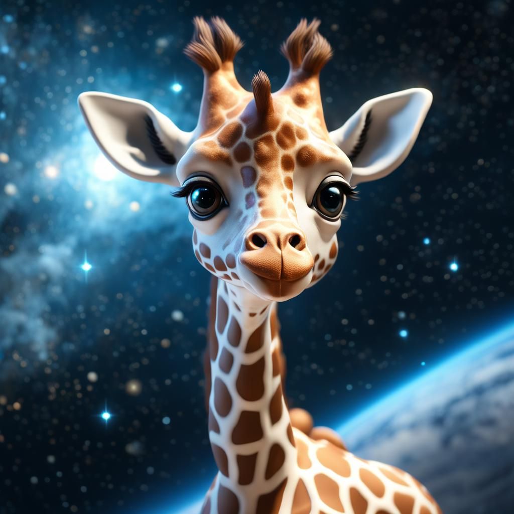 Chibi Giraffe Made of Magellanic Clouds