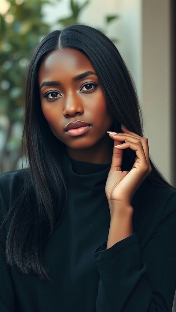 Serene Woman Portrait in Naturalistic Style