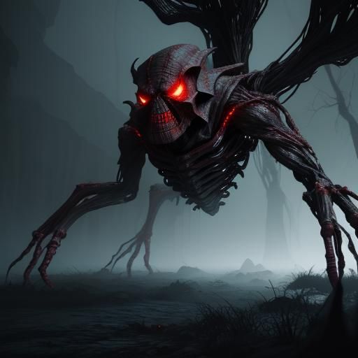 Spider-like Creature in Dark Fantasy Style